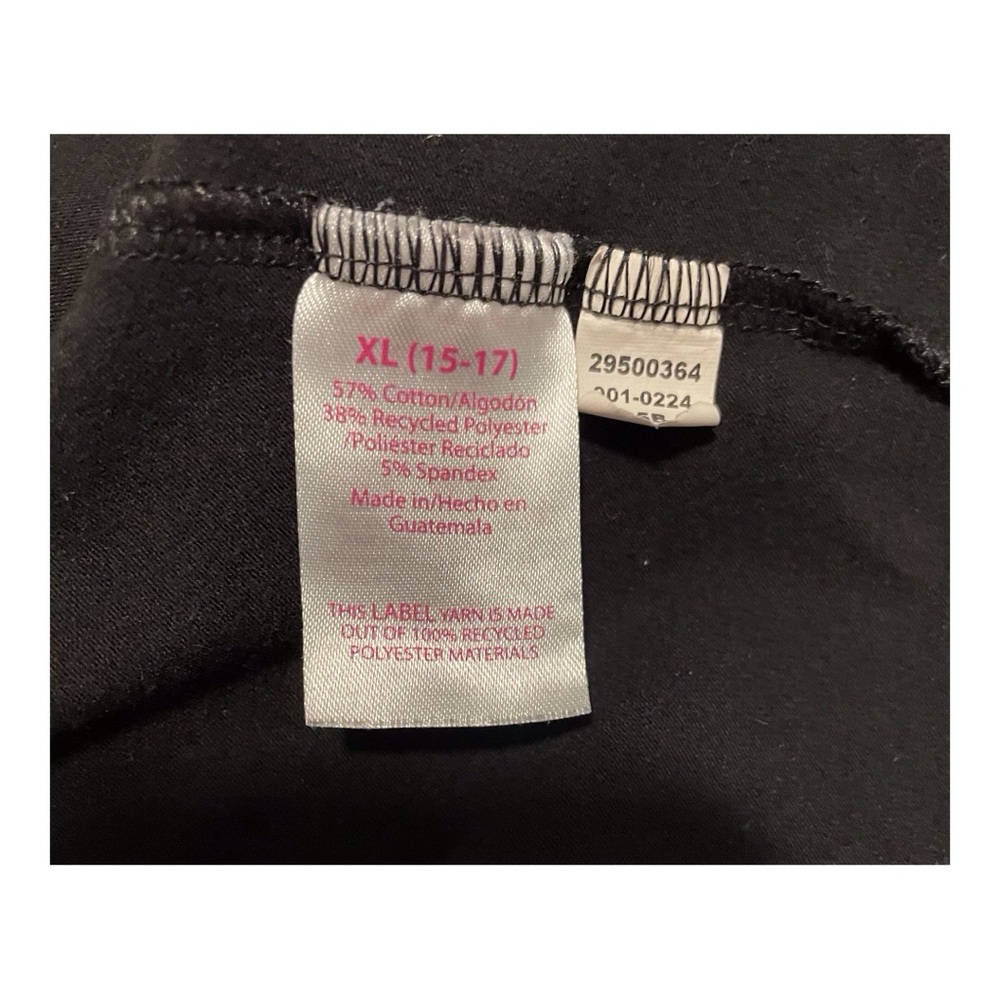 No Boundaries Girls Junior Black Knitting Crop Top, XL(15-17). - Picture 4 of 4